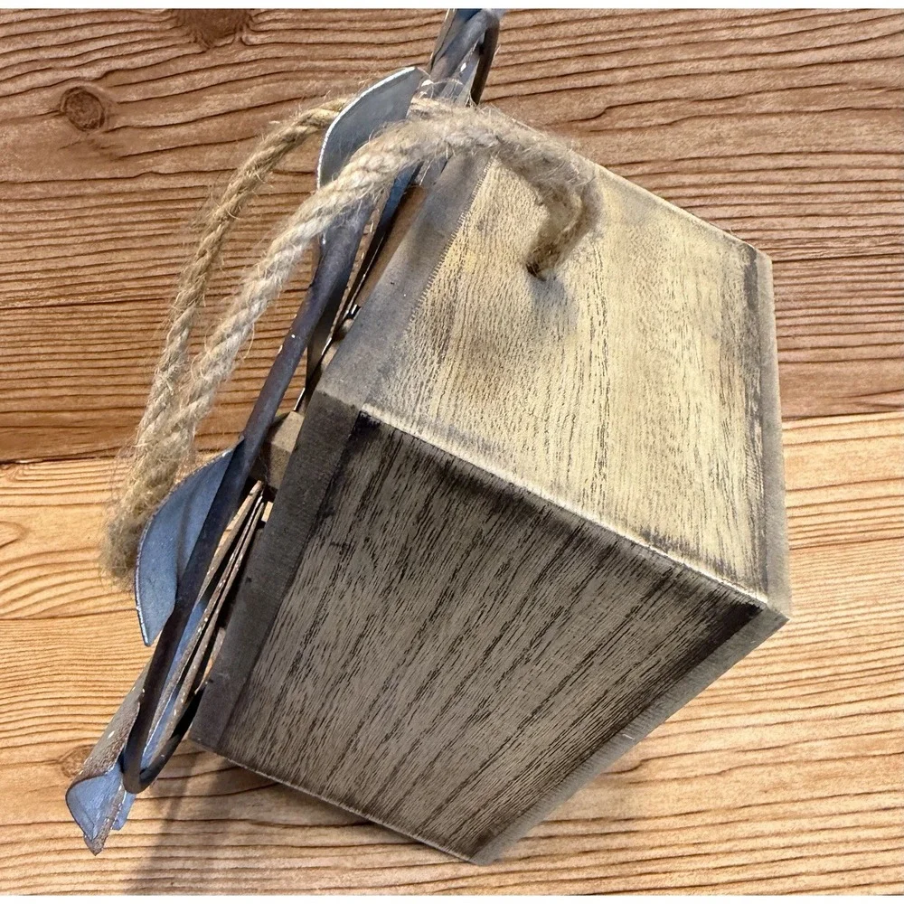 Rustic Farmhouse Style Windmill Wall Decor Wood Metal Hanging Hangs Cottage Core